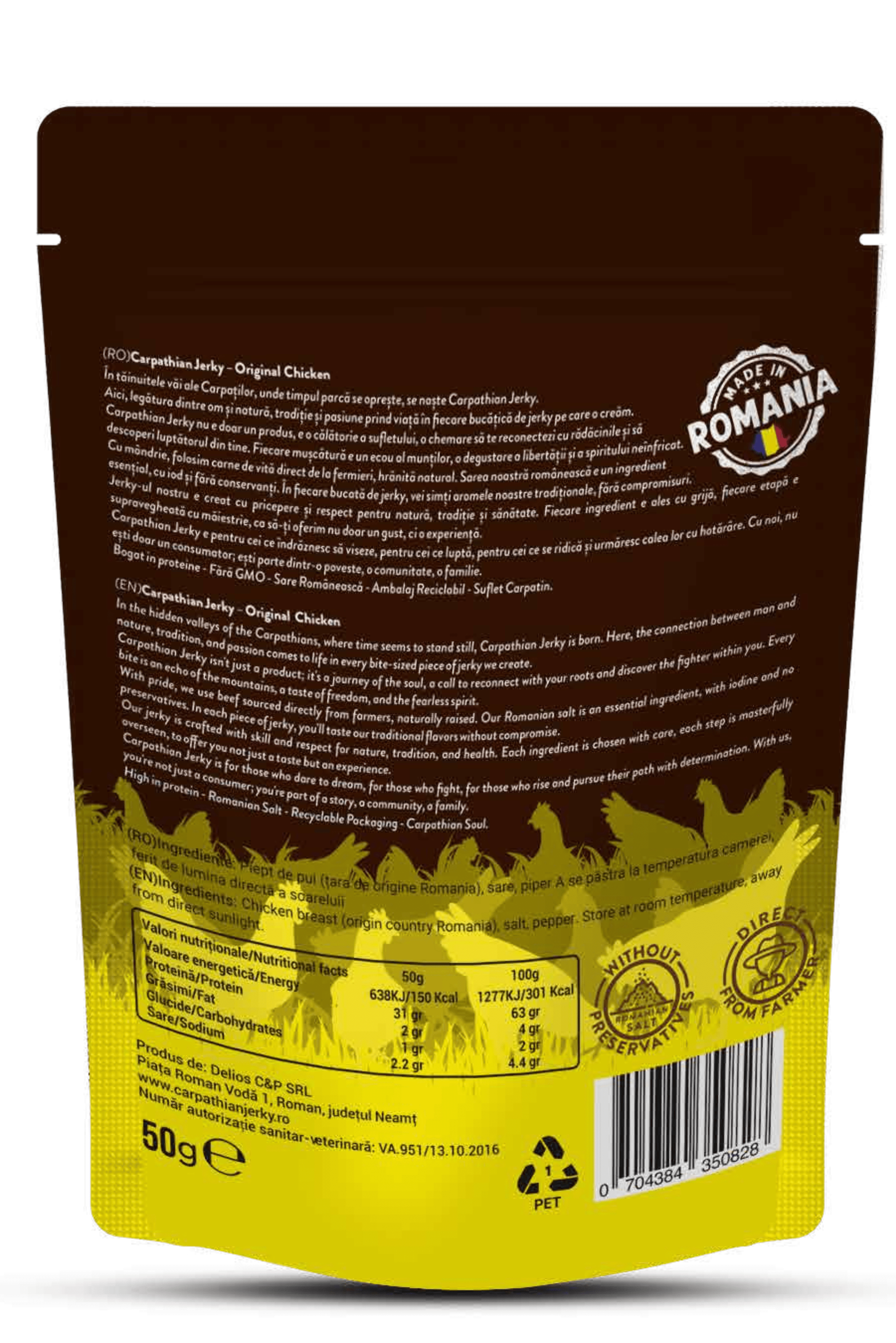 Carpathian Jerky Originele Kip - Carpathian Jerky
